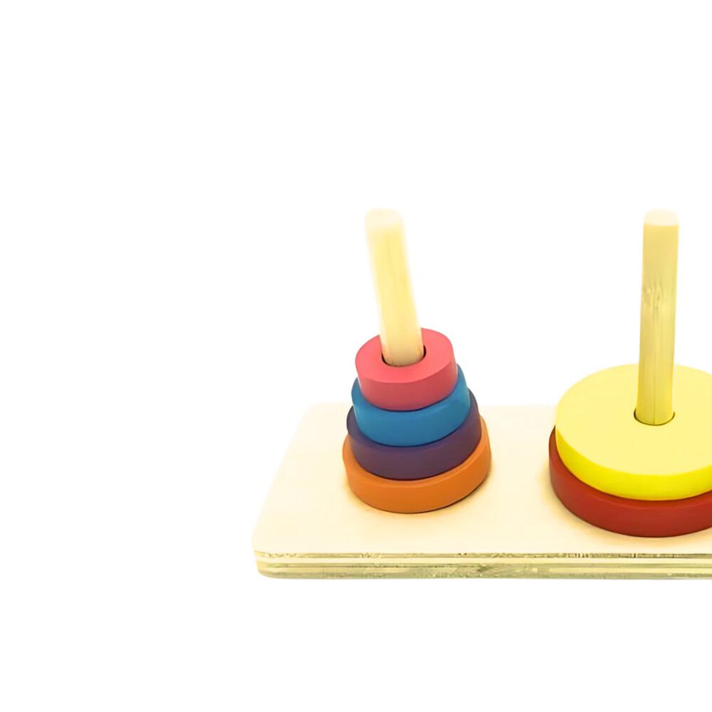 Juego Didáctico De Torre Hanói De Madera Para Niños De 3+ image number 4.0
