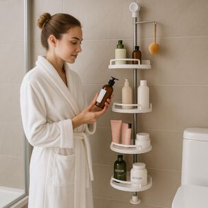 Organizador Esquinero Baño Multiuso 4 Pisos Repisas Ajusta