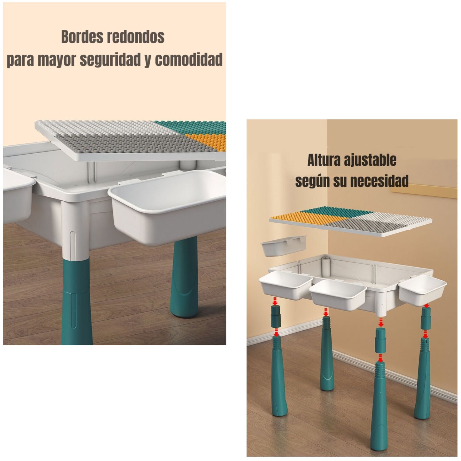 Mesa De Bloques 346 Piezas Y 2 Sillas By Lubabycas image number 5.0