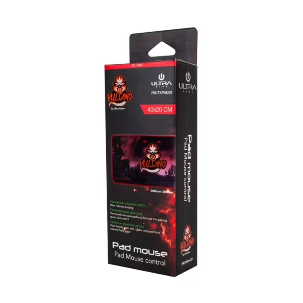 Mousepad Gamer Xl 20x40cm Rojo Vulcano image number 4.0