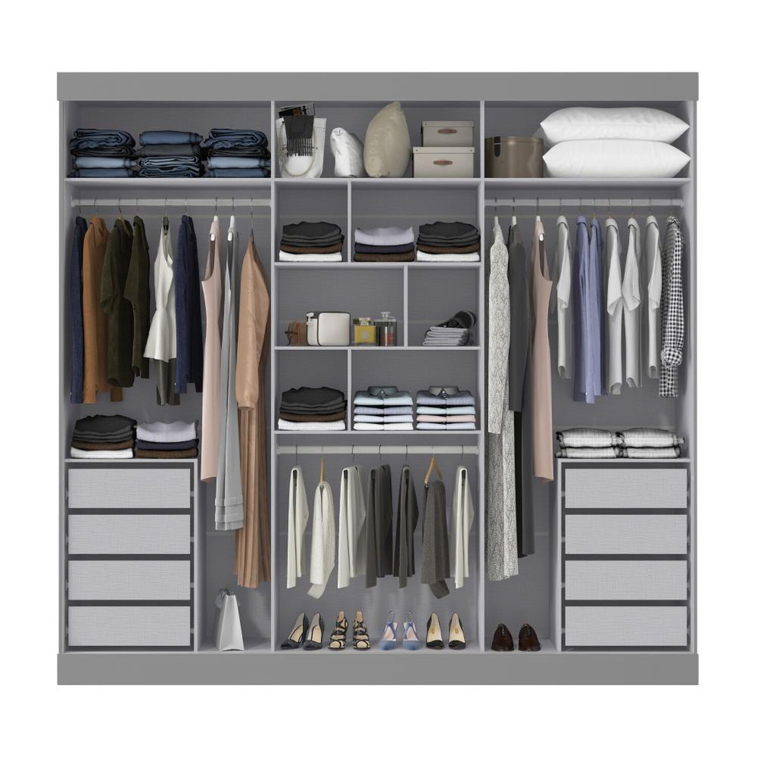 Cl&oacute;set Di Poretti Design Closet Ambar / 3 Puertas / 8 Cajones image number 1.0