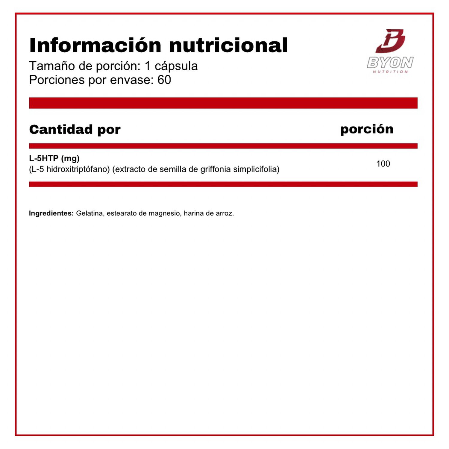 Ultra 5-htp 100 Mg 60 C&aacute;psulas image number 1.0