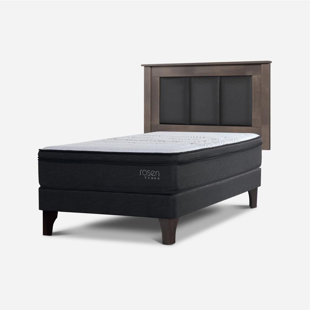 Cama Europea Rosen Tempo / 1.5 Plazas / Base Normal + Respaldo image number 2.0