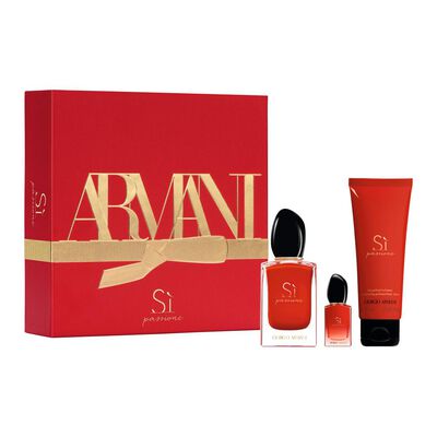 Set De perfumería mujer Sí Passione Giorgio Armani / 50 Ml + 7ml + 75ml / Eau De Parfum + Edp 50 Ml + Edp 7 Ml + Loción 75 Ml