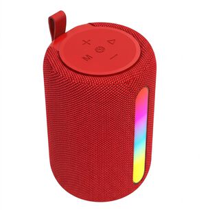Parlante Bluetooth Port&aacute;til Con Luces Led Rgb Compacto Color Rojo.