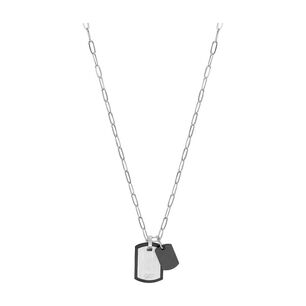 Cadena De Hombre Cat J003n00121 Plateado-negro