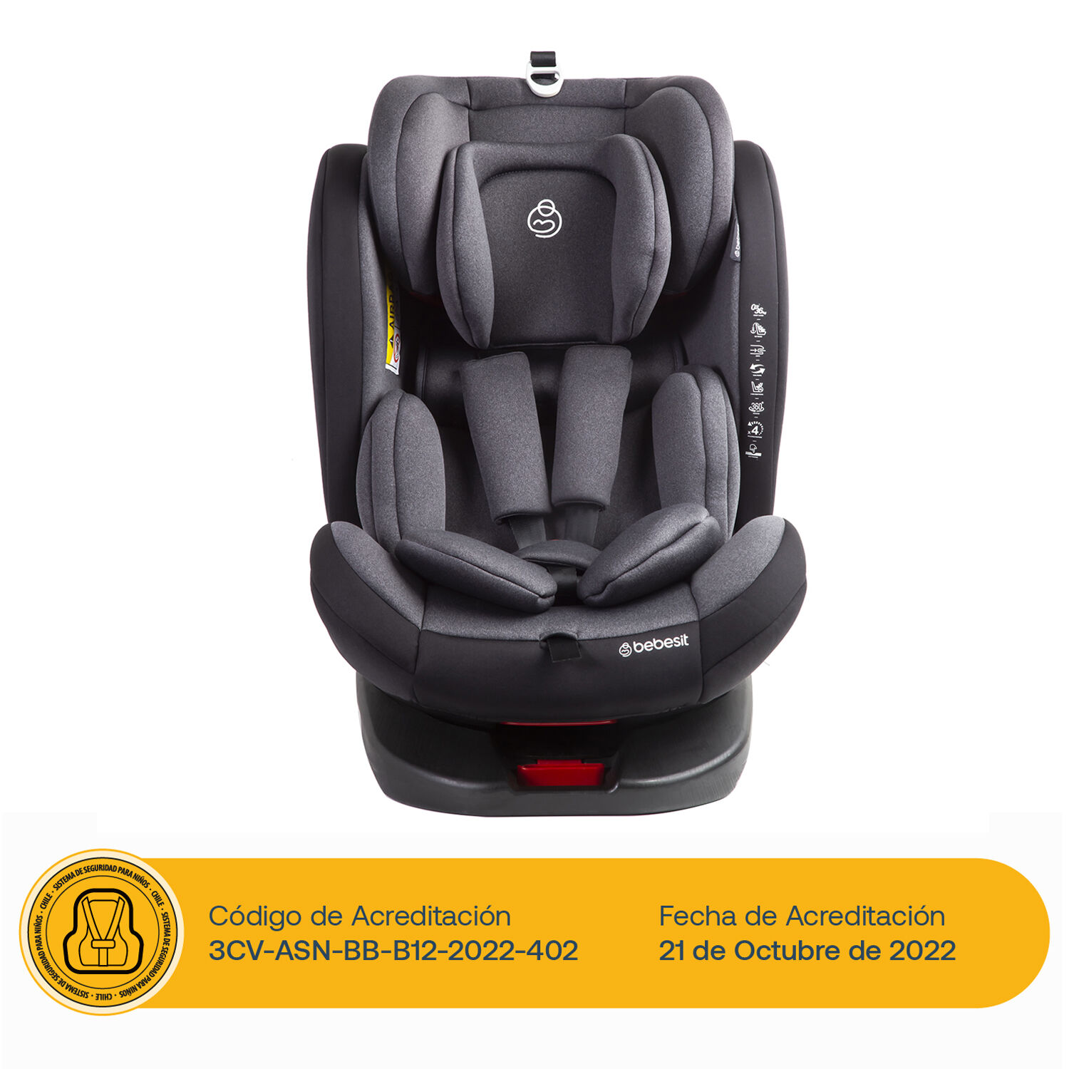 Silla De Auto Saturn Dark Grey image number 1.0
