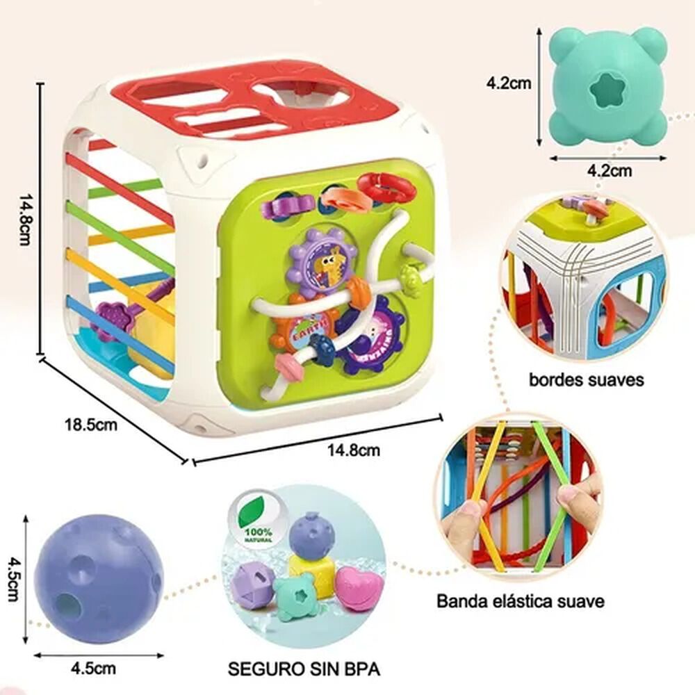 Cubo Para Bebé Juguete Interactivo Didactico Sensorial image number 2.0