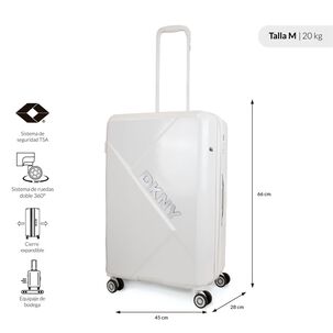 Maleta Mediana 20kg Donna Karan Your Call Blanca Dkny