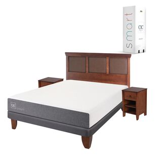 Cama Europea Cic Smart / 2 Plazas / Base Normal  + Set De Maderas
