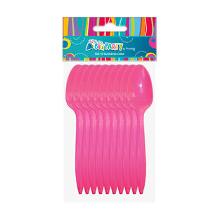 Set 10 Cucharas Fucsia Big Party