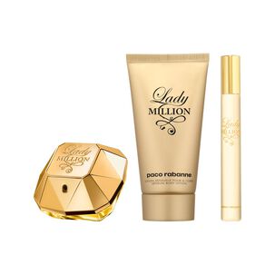 Set De Perfumería Rabanne Mujer Estuche Lady Million Eau De Parfum 50 Ml + Sensual Loción Corporal 75 Ml + Eau De Parfum 10 Ml