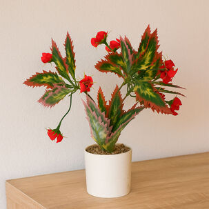 Planta Artificial Begonia Flor 30x8 Cm