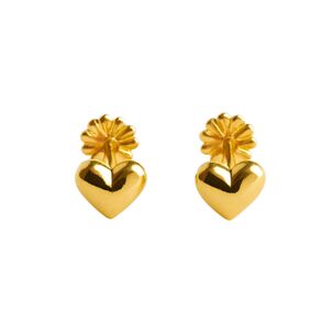 Aros Coraz&oacute;n 4mm N1 Oro 18k Nacional