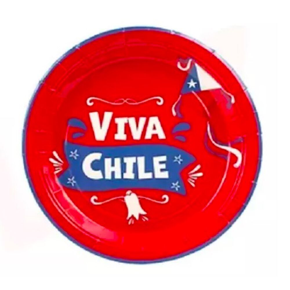 Platos De Cartón Viva Chile, Fiestas Patrias 48 Unidades image number 2.0