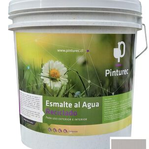 Esmalte Al Agua Reciclado Pinturec Satinado Gris Pucará 4g