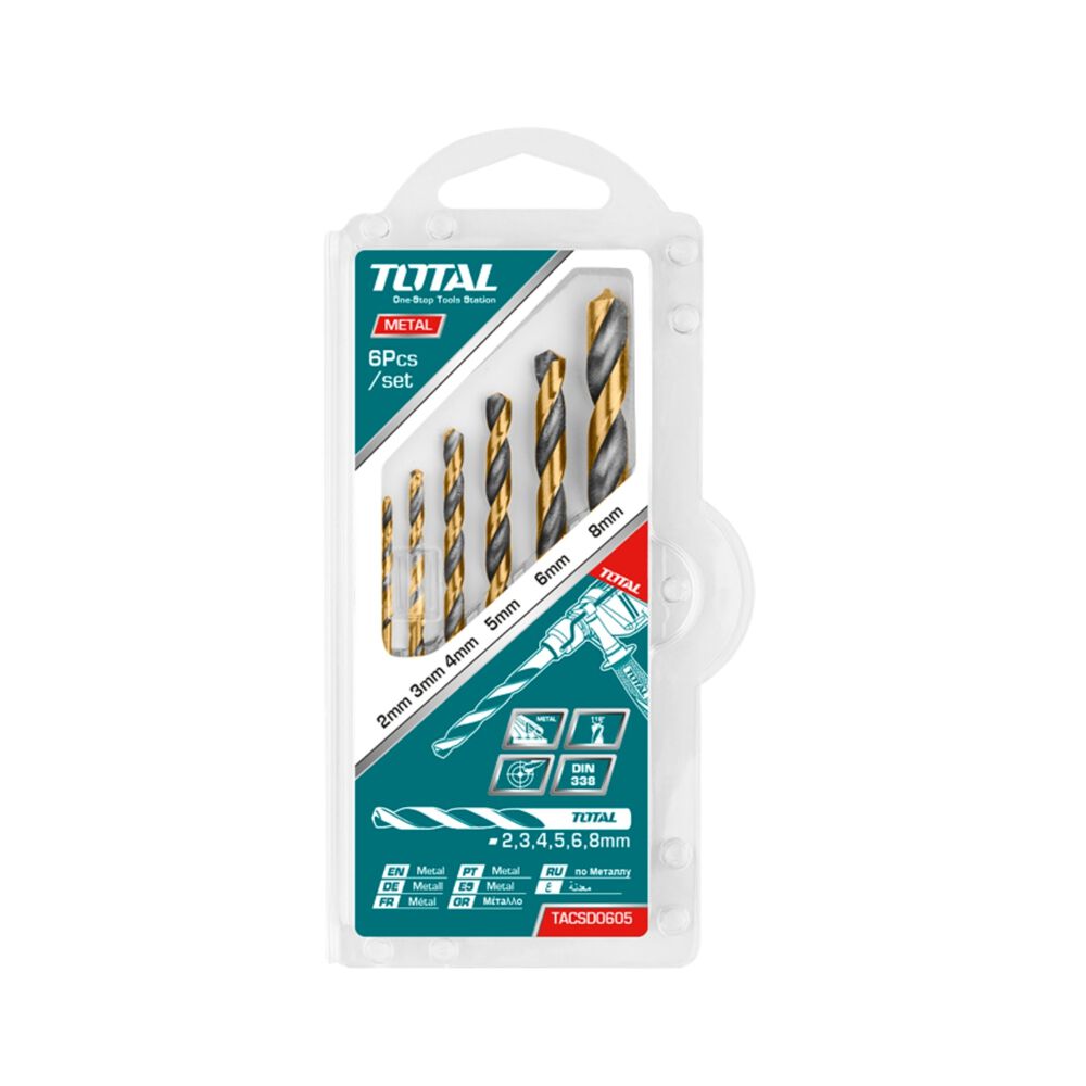 Juego Brocas 6 Piezas Para Metal Hss Total image number 2.0