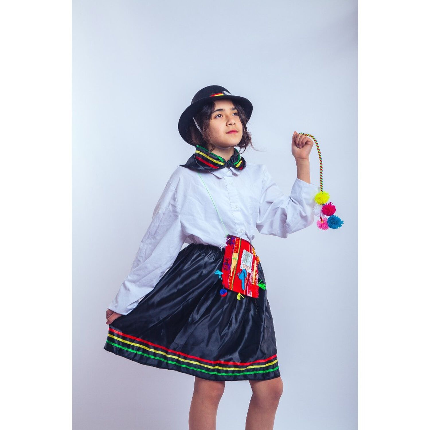 Traje Trote Nortino Completo Falda Y Punta Baile Para Ni&ntilde;a image number 15.0