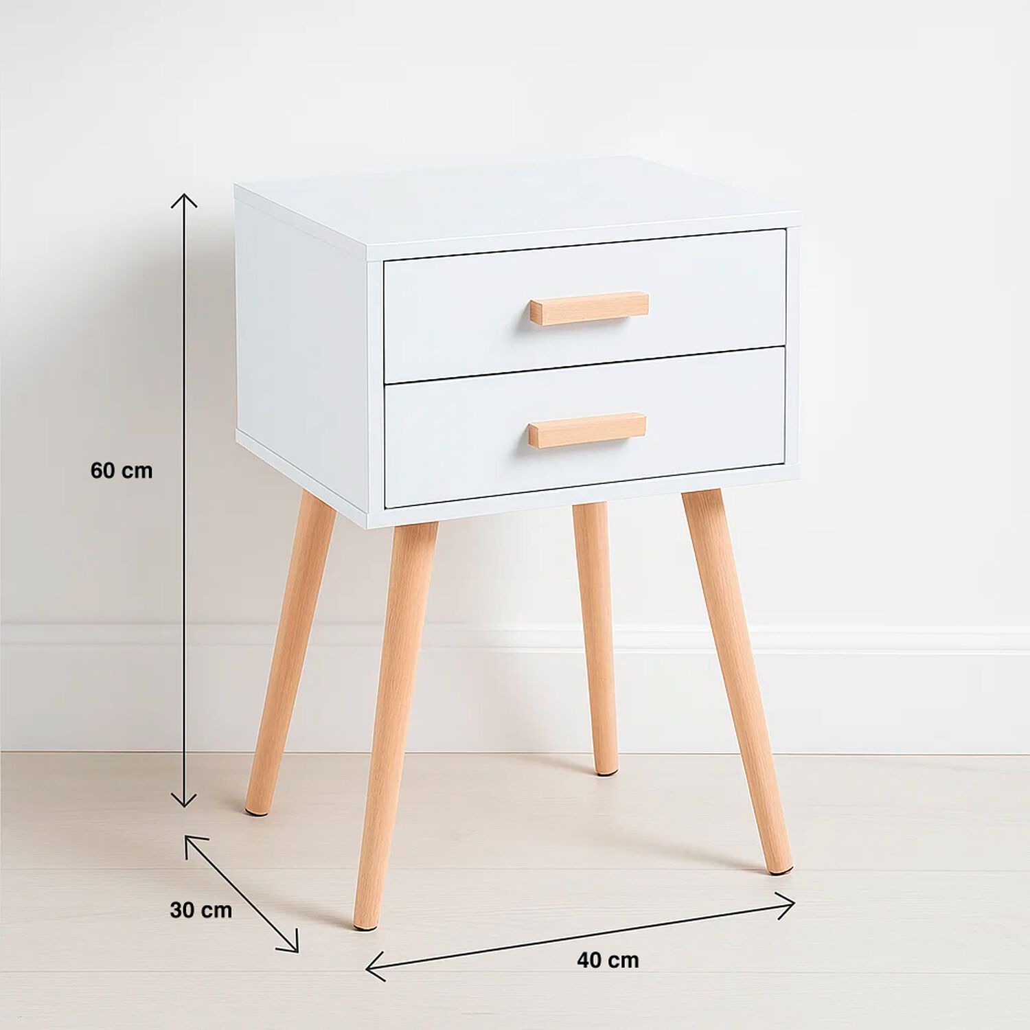 Pack De 2 Veladores Eames Doble 40x30x60 - Blanco image number 3.0