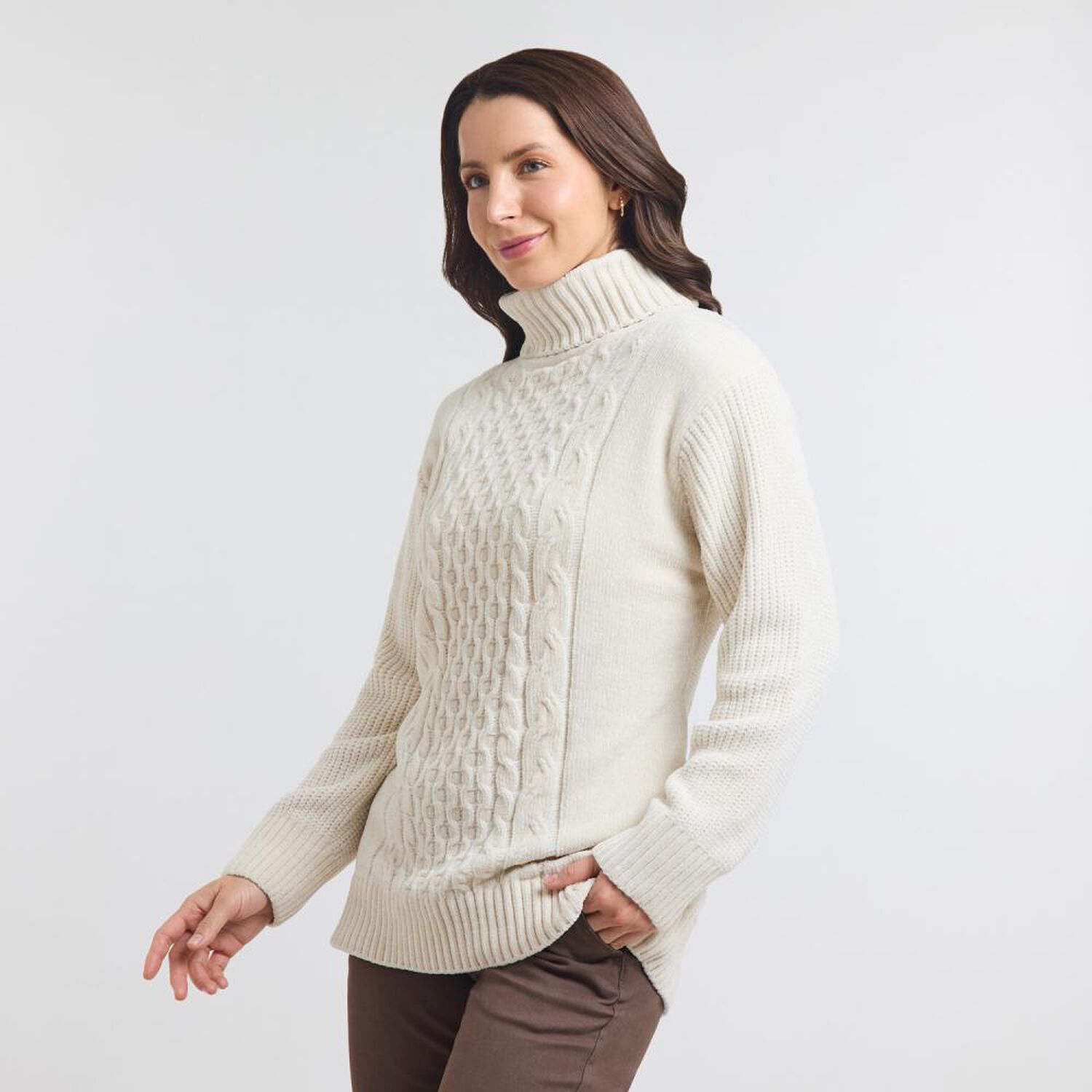 Sweater Chenille Manga Larga Cuello Beatle Mujer Geeps image number 2.0