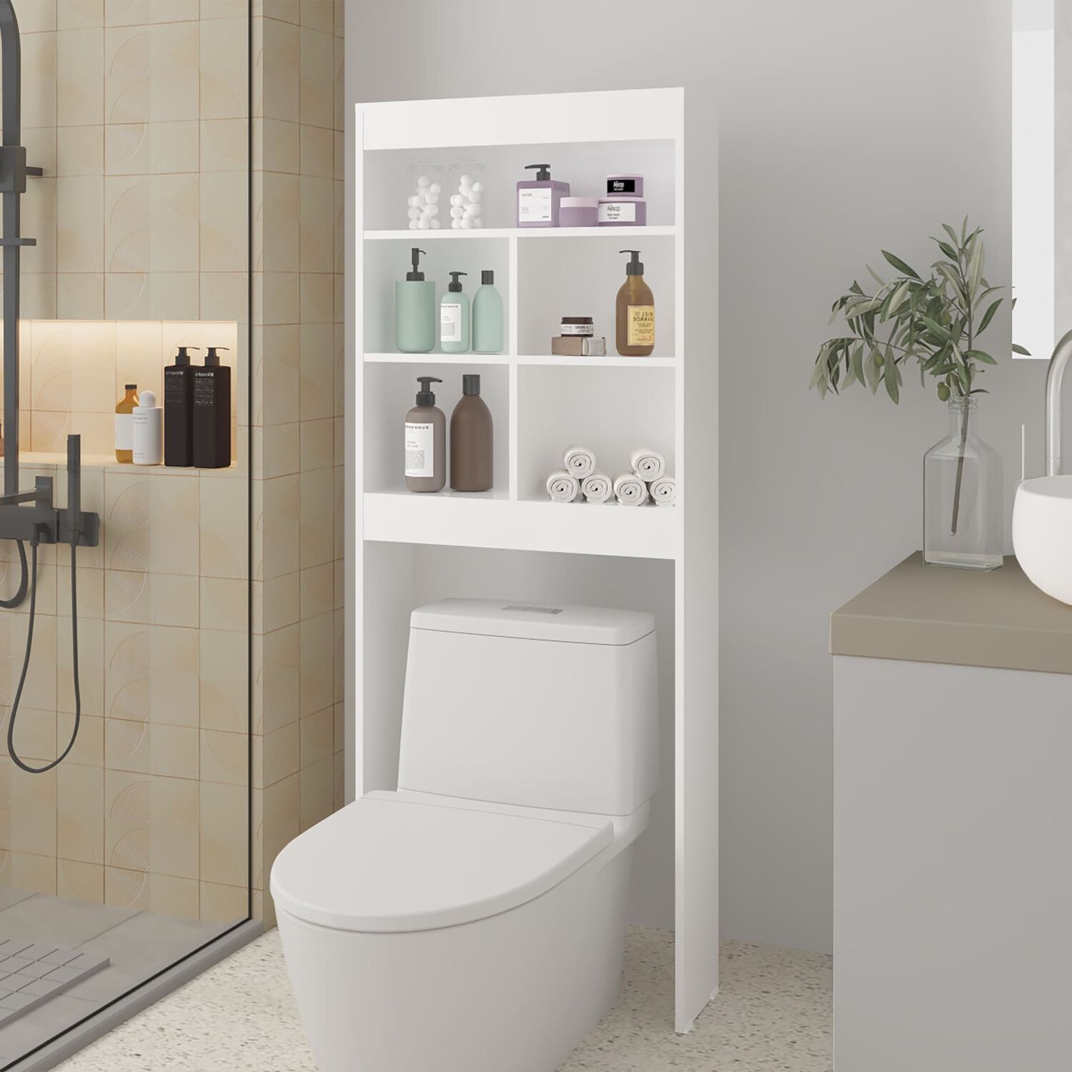 Estante Wc 5 Repisas Fm-014b - Blanco image number 5.0