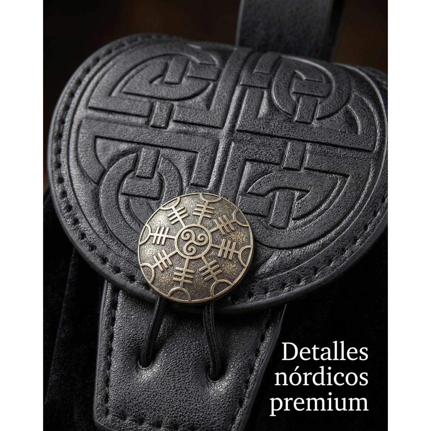 Bolso Medieval Para Cintur&oacute;n Con Broche N&oacute;rdico Vikingo image number 12.0