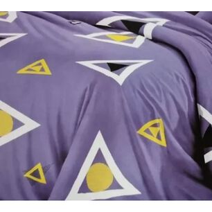 Juego De S&aacute;banas 2 Plazas Morado 4 Piezas
