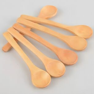 Set 6 Cucharas De Bamb&uacute; Reutilizables Para Salsas Dips