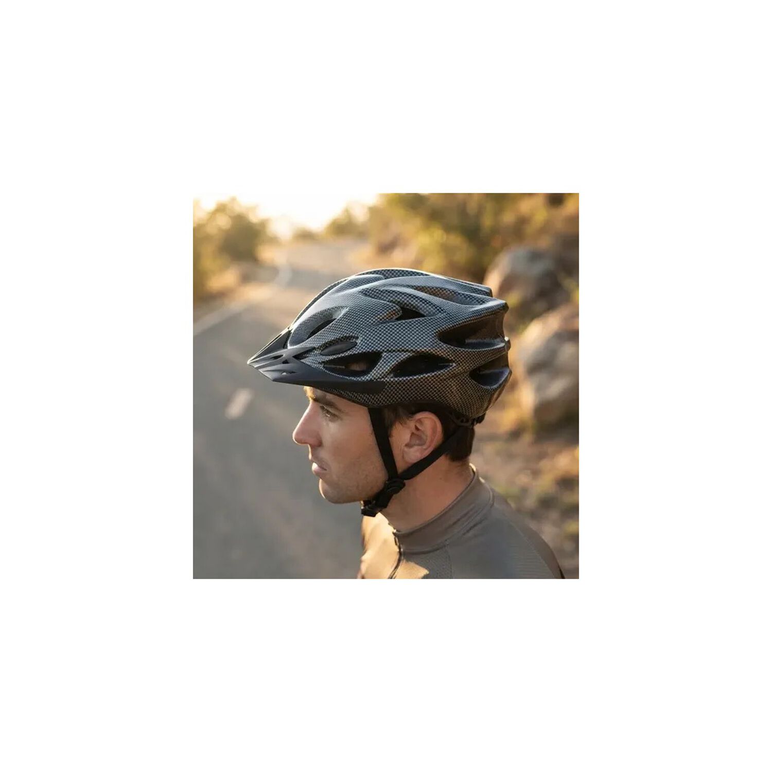 Kit Ciclista Casco Mtb Tipo Carbono + Guantes Gel Rojos Rojo Xl image number 3.0