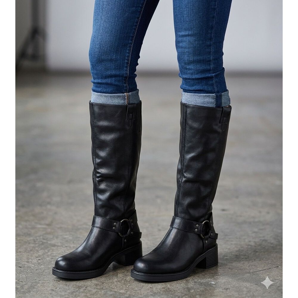 Bota Biker Larga Jessa Negro Alquimia image number 5.0