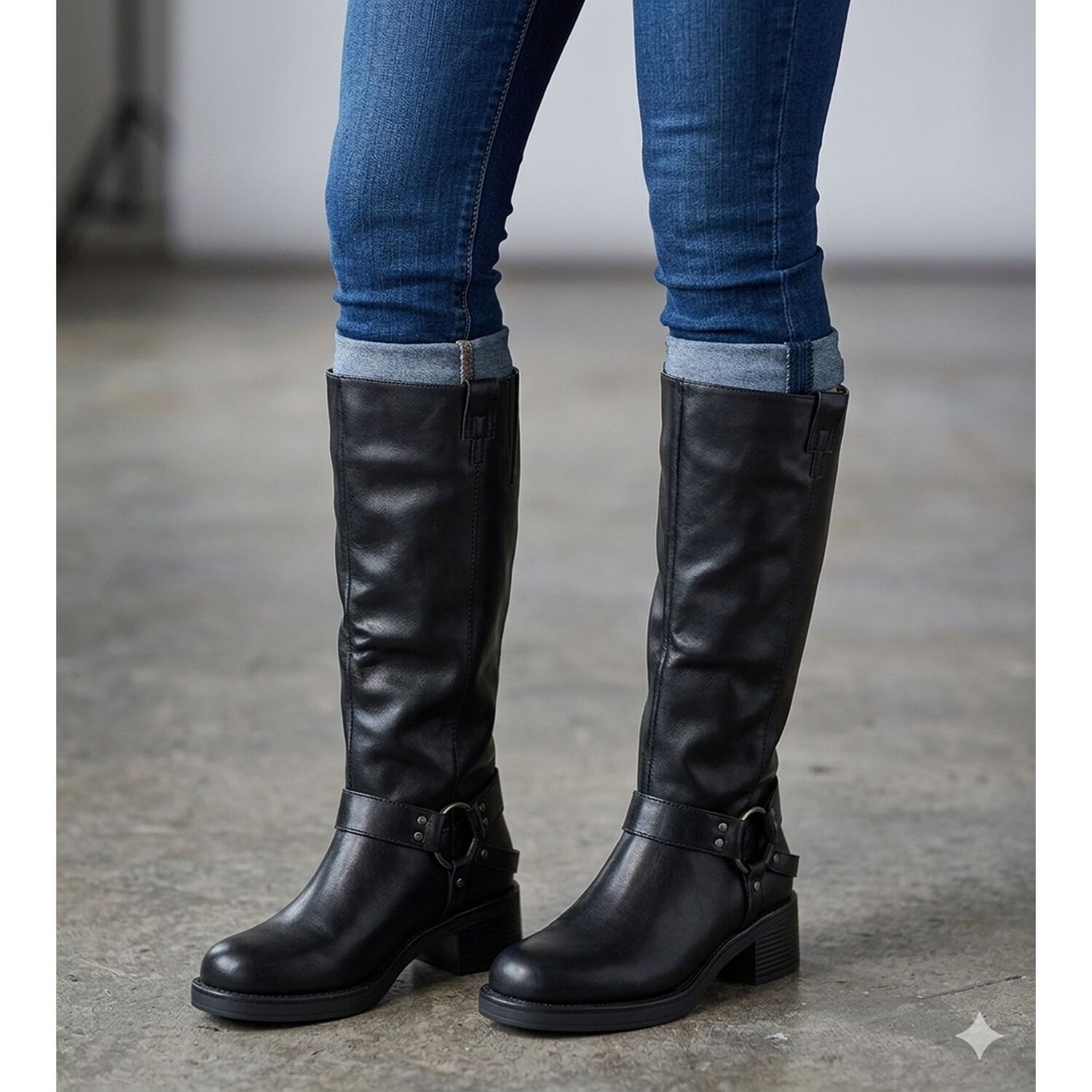 Bota Biker Larga Jessa Negro Alquimia image number 5.0