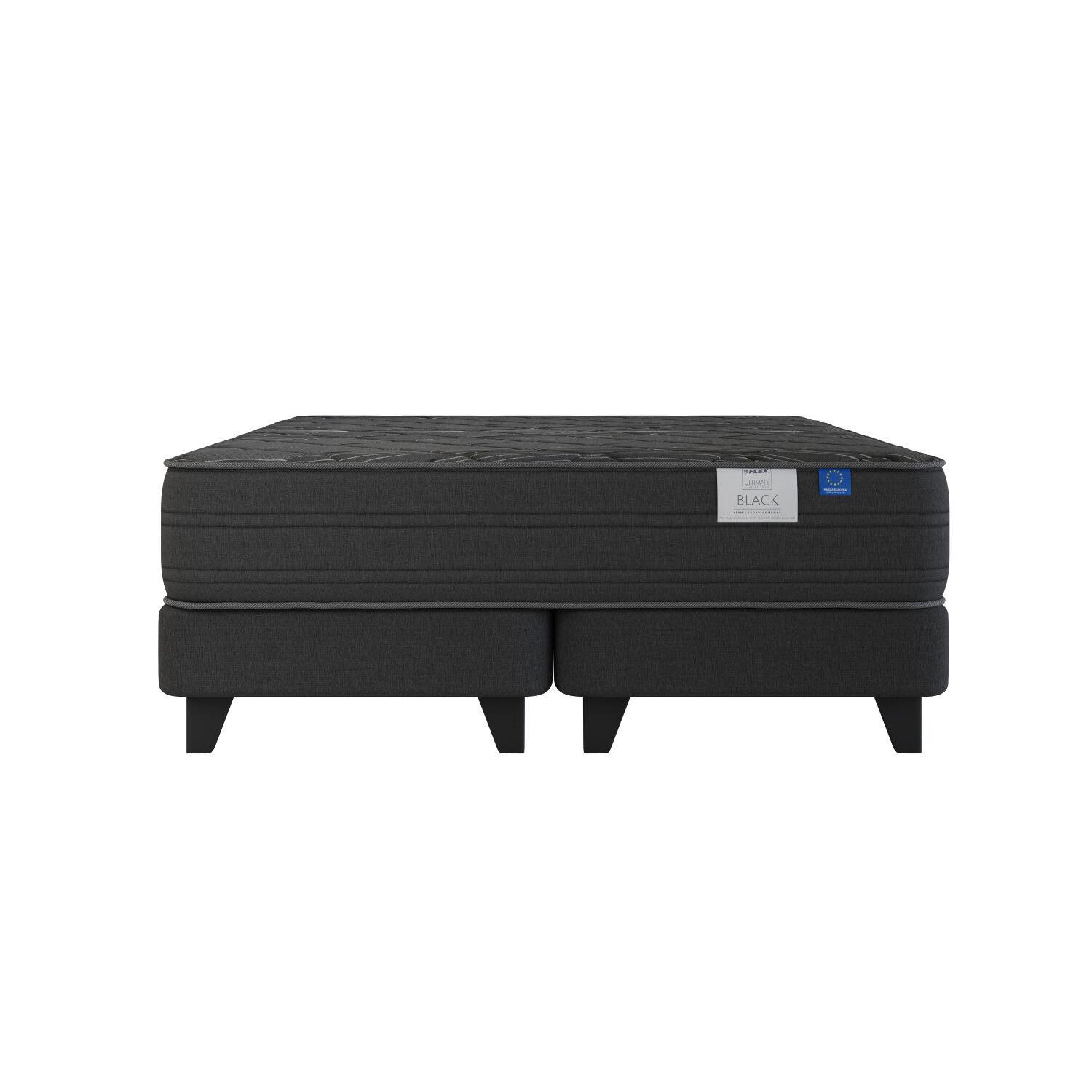 Cama Europea Flex Black / 2 Plazas / Base Dividida image number 1.0