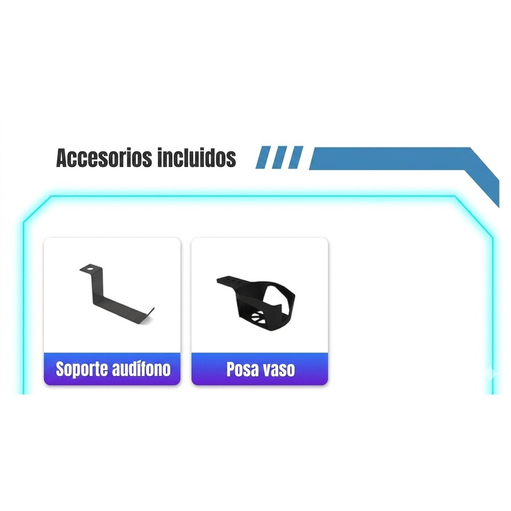 Escritorio Gamer Con Luces 140x60x73cm Negro Lubabycas image number 5.0
