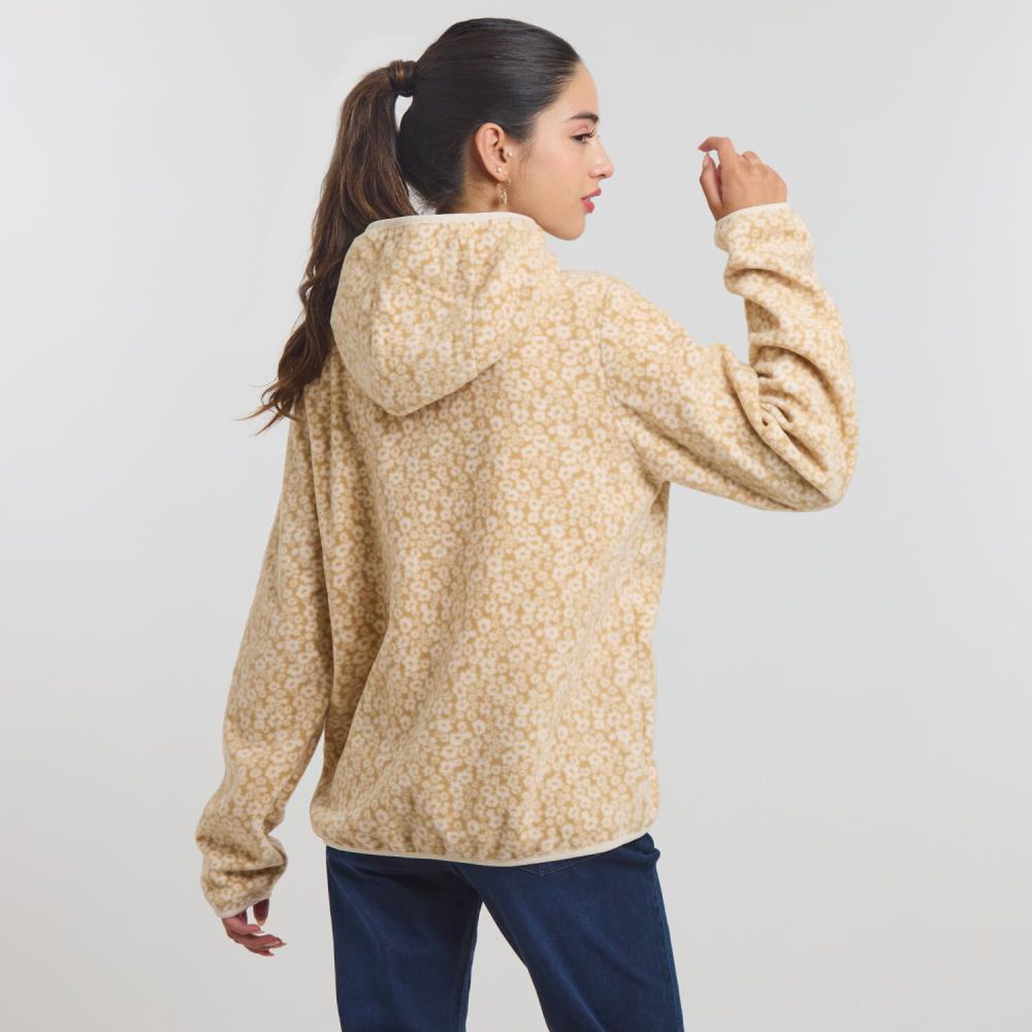 Poler&oacute;n Polar Full Print Cuello Alto Con Capucha Mujer Freedom image number 3.0