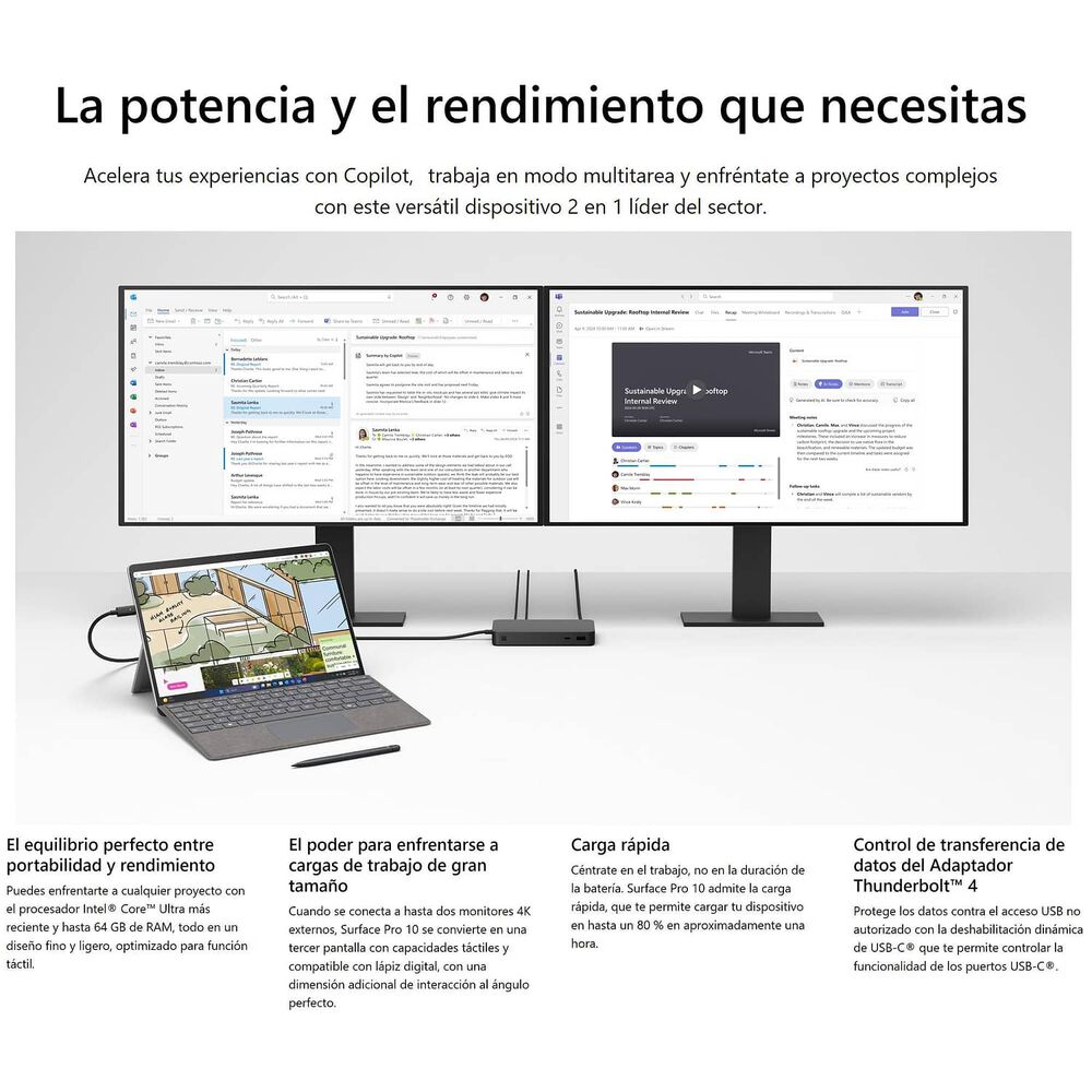 Surface Pro 10 - Tablet Windows 11, 32gb Ram, 1tb Ssd - Potencia Profesional image number 6.0