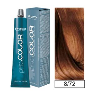 Pro.color - Tintura Permanente 8/72 Avellana Claro 100ml + Oxidante