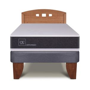 Cama Europea Cic New Ortopedic / 1.5 Plazas / Base Normal + Respaldo