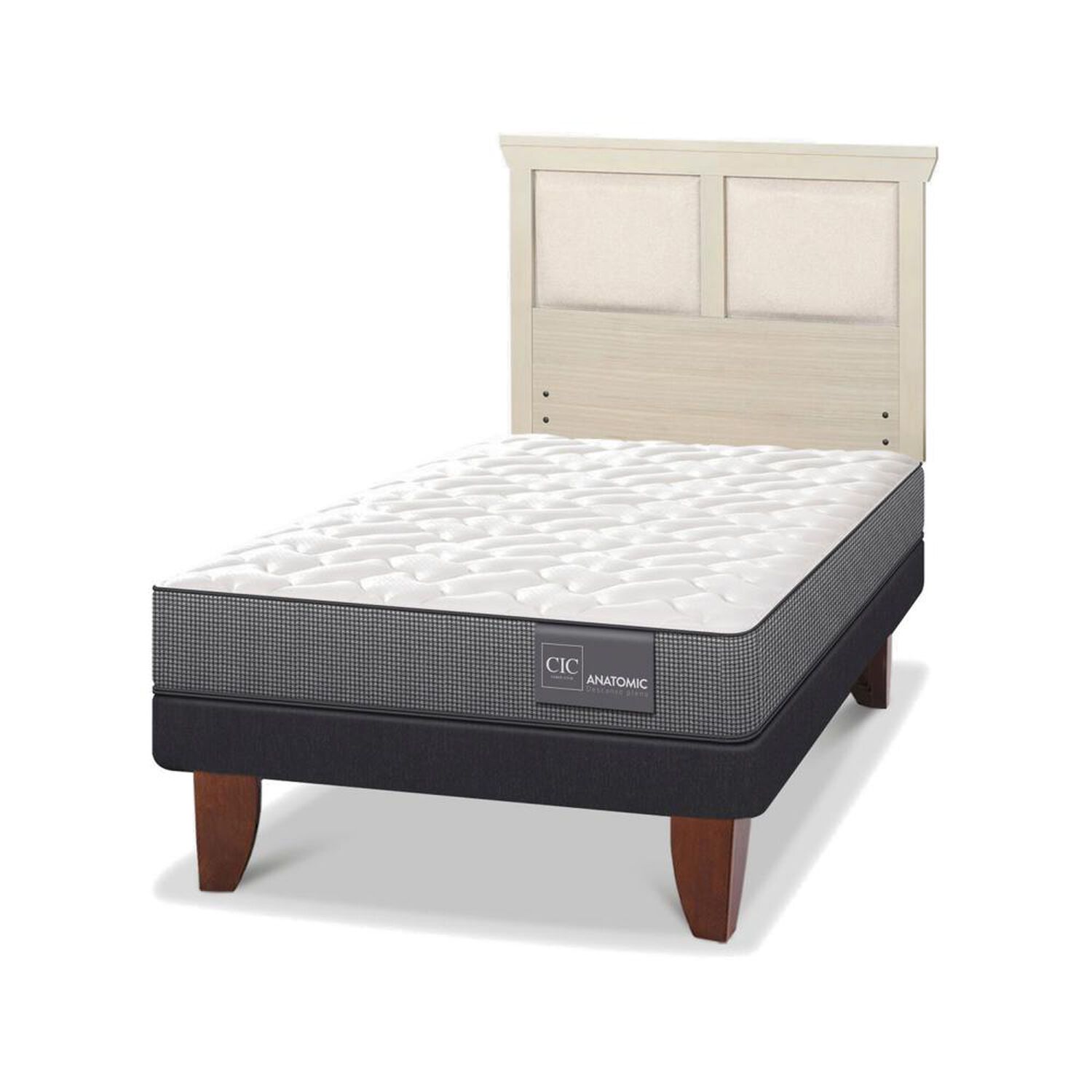 Cama Europea Cic Anatomic / 1.5 Plazas / Base Normal + Respaldo image number 3.0