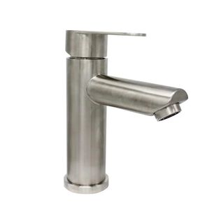 Monomando Llave Grifo Para Lavatorio Modelo Vermont Marca Pmb Color Acero Inox