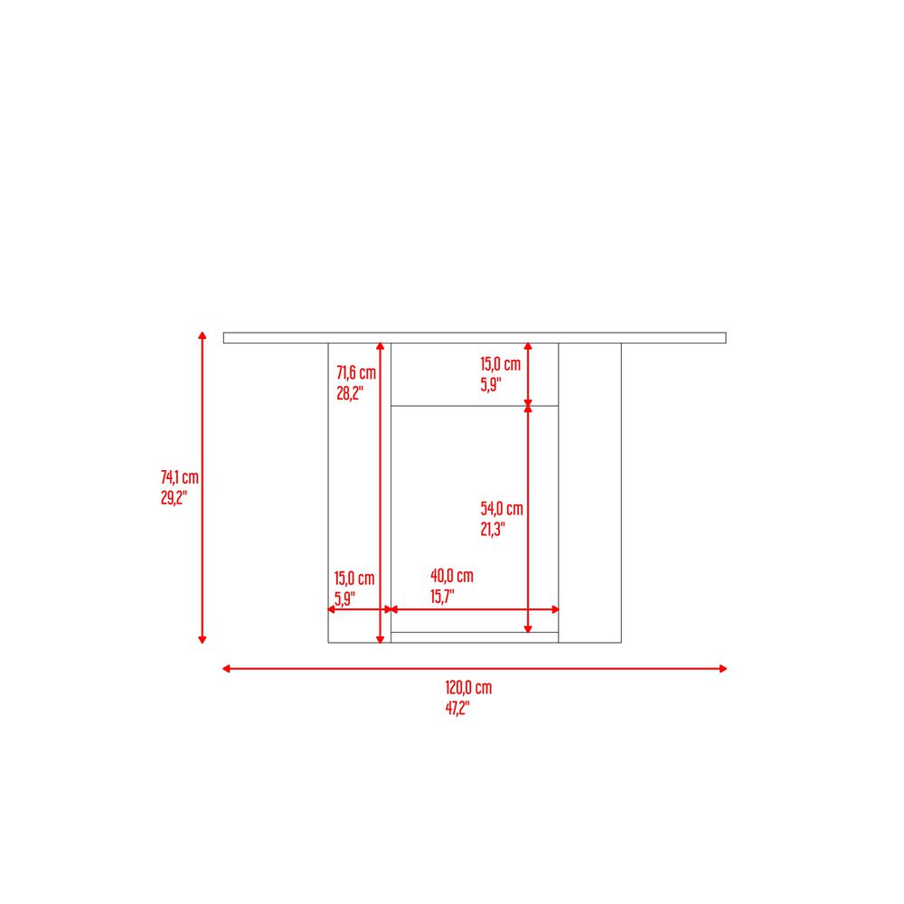 Mesa De Comedor Capacidad Para 4 Puestos 74x120x85 Cm Gris image number 6.0
