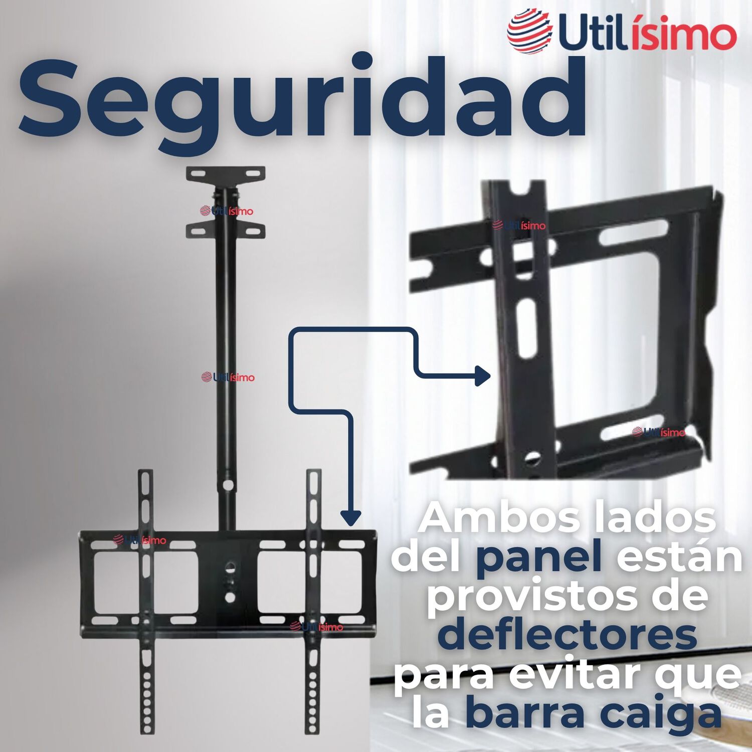 Soporte Tv Pared Techo Ajustable 68kg 32 A 85 Pulgadas image number 9.0