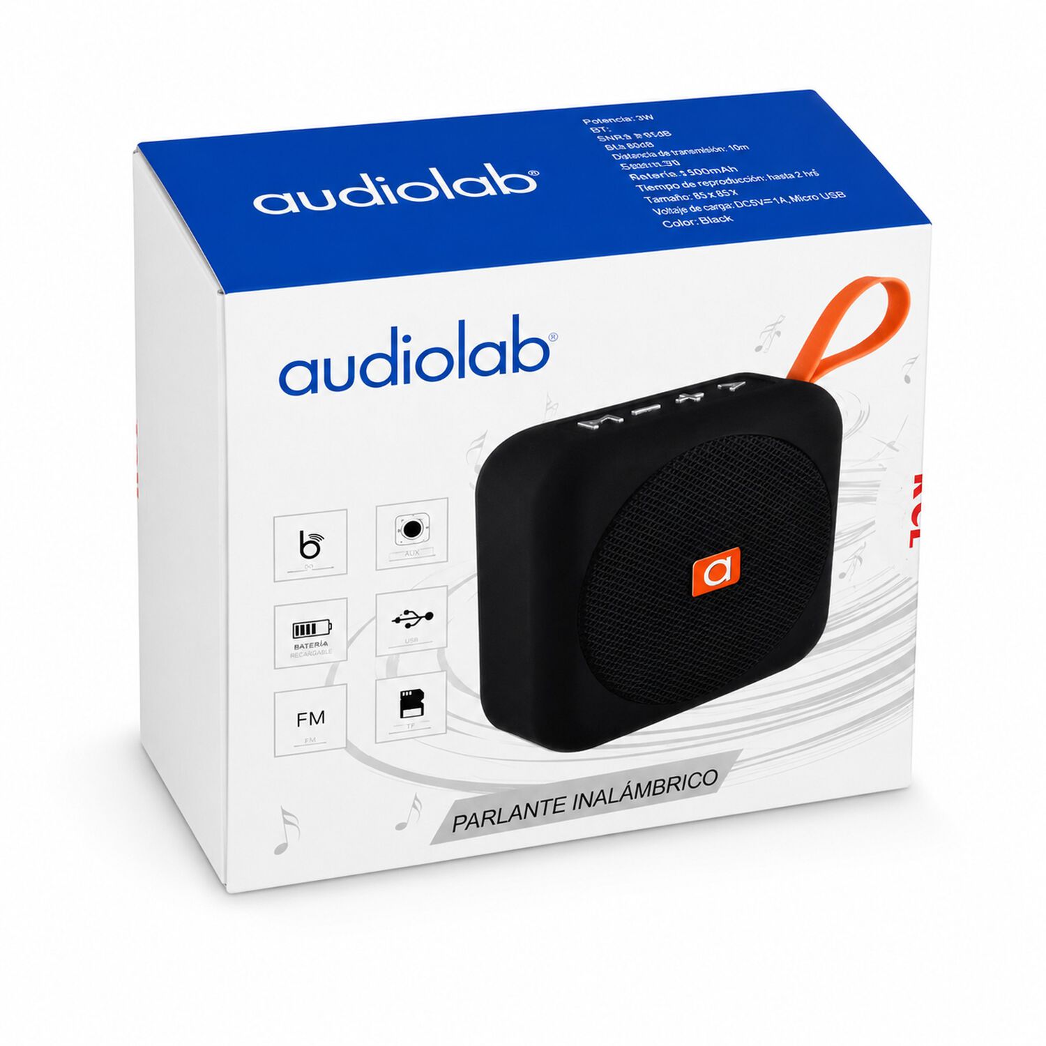 Parlante Portatil Audiolab Go Bluetooth 5.0 Recargable Black image number 5.0