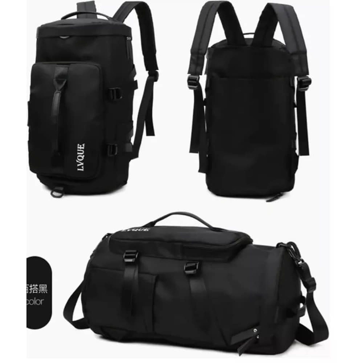 Bolso De Viaje Impermeable Mochila Multiusos Hombro Gimnasio. Negro image number 1.0
