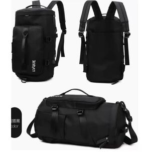 Bolso De Viaje Impermeable Mochila Multiusos Hombro Gimnasio. Negro