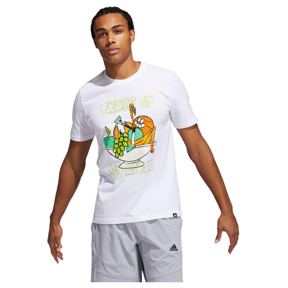 Polera Hombre Adidas Estampado De Frutas Lil Stripe image number 1.0