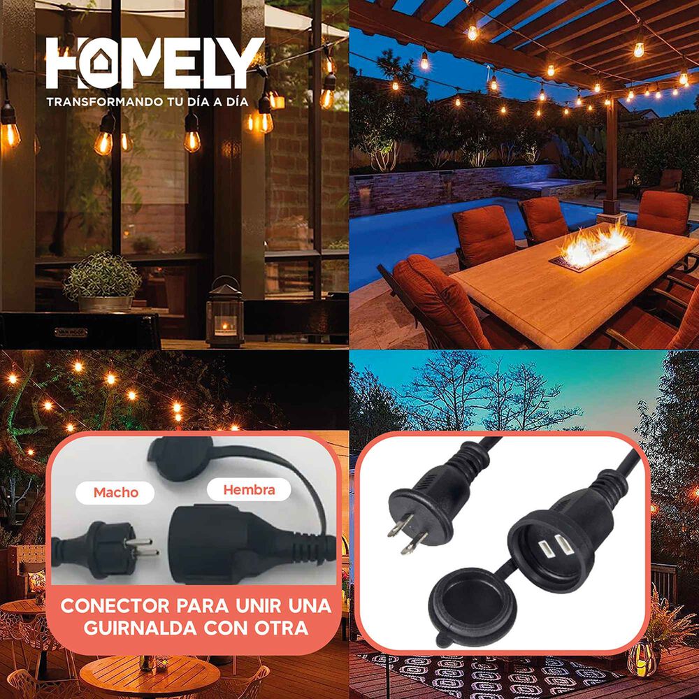 Guirnalda Terraza Solar Cascada Luces Led 10 Metros image number 5.0