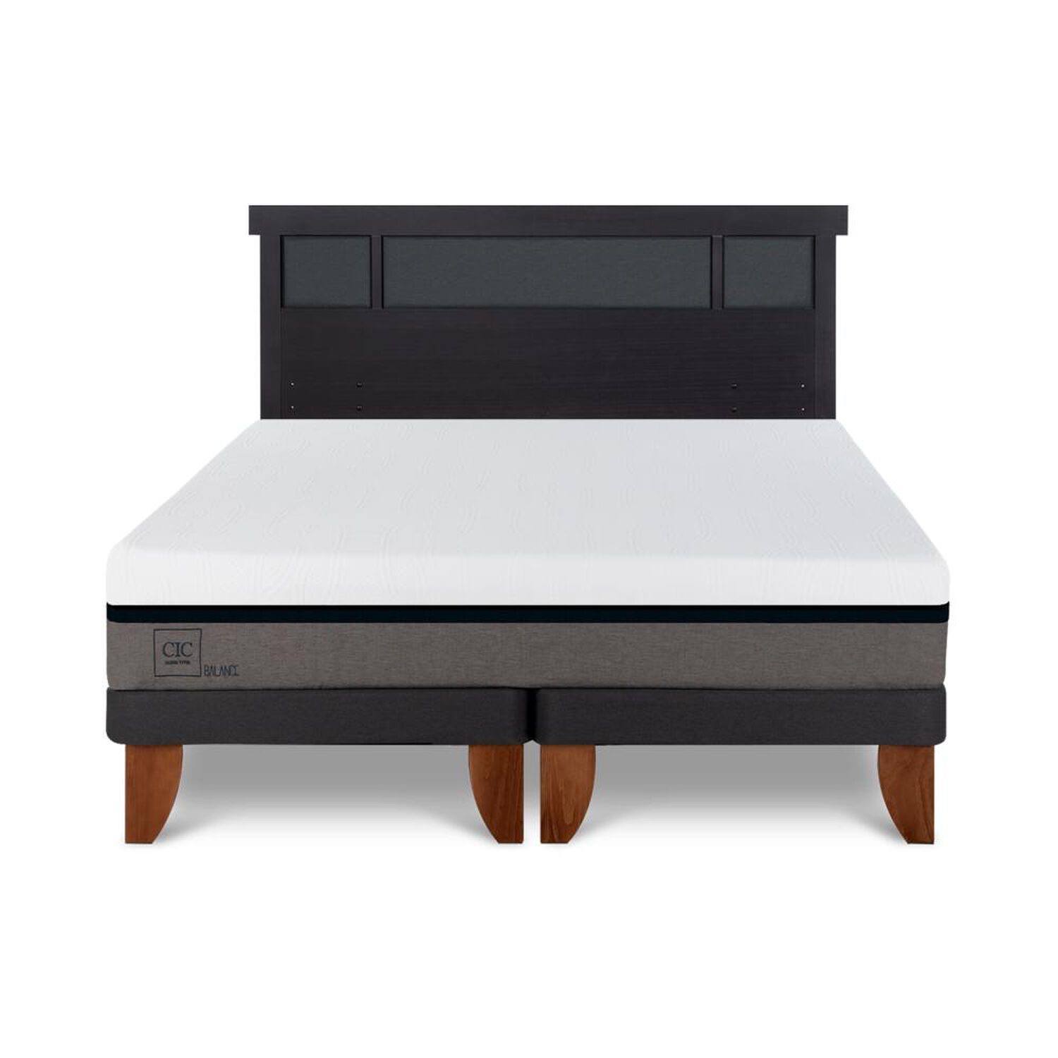Cama Europea Cic Balance / 2 Plazas / Base Dividida + Respaldo image number 0.0