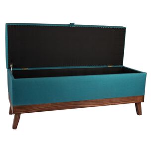Banqueta Con Ba&uacute;l Incy Turquesa Omega 120x40x50 Cm M&aacute;xima Design