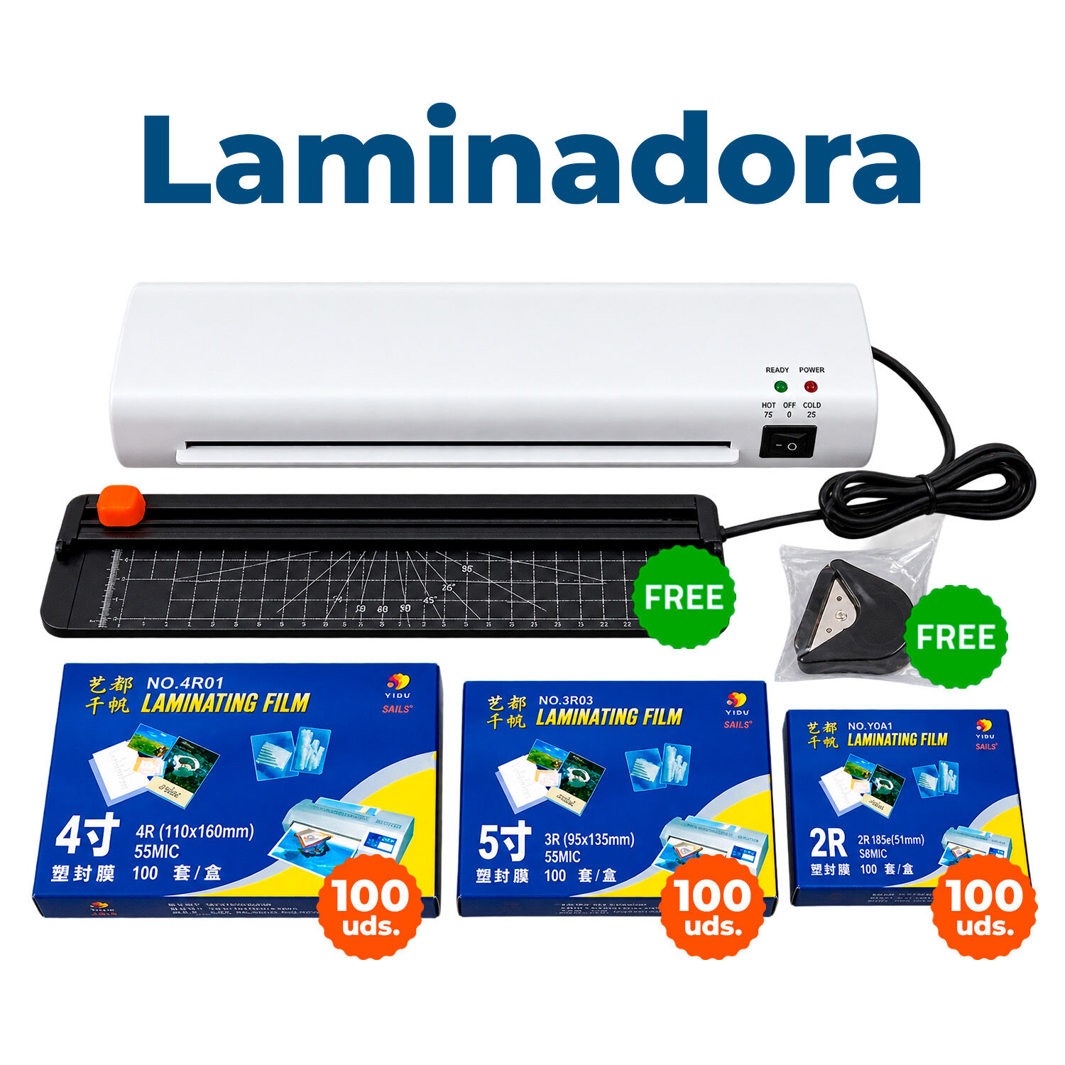 Laminadora Frio Caliente 260w Con Kit De Corte 300 Laminas image number 0.0