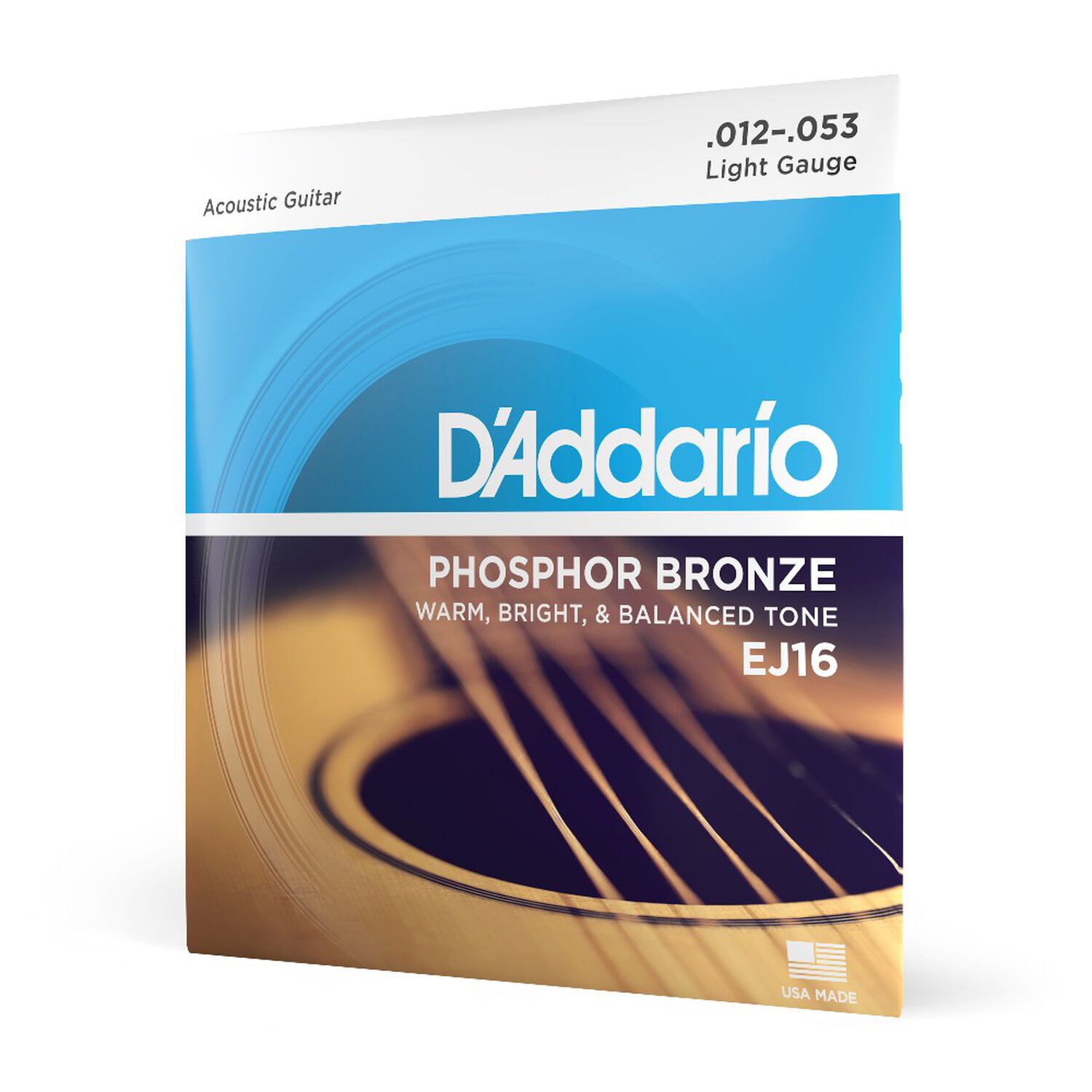 Set Cuerdas Guitarra Ac&uacute;stica F&oacute;sforo Bronze 12-53 Ej16 Daddario image number 1.0
